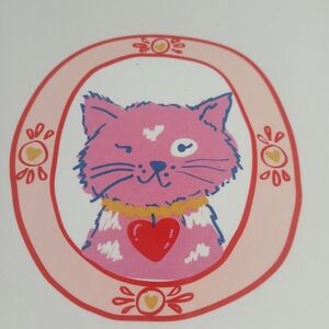 Set of 2 Target Pillowfort Plate Cat Design Bamboo & Melamine BPA Free 10.5"